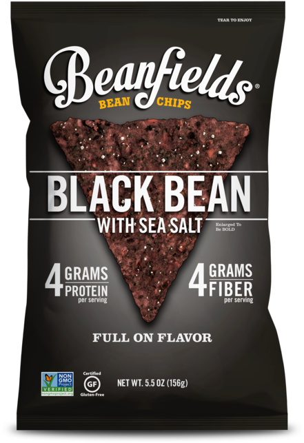 Black Bean & Sea Salt Bean Chips - Chocolate (700x700), Png Download