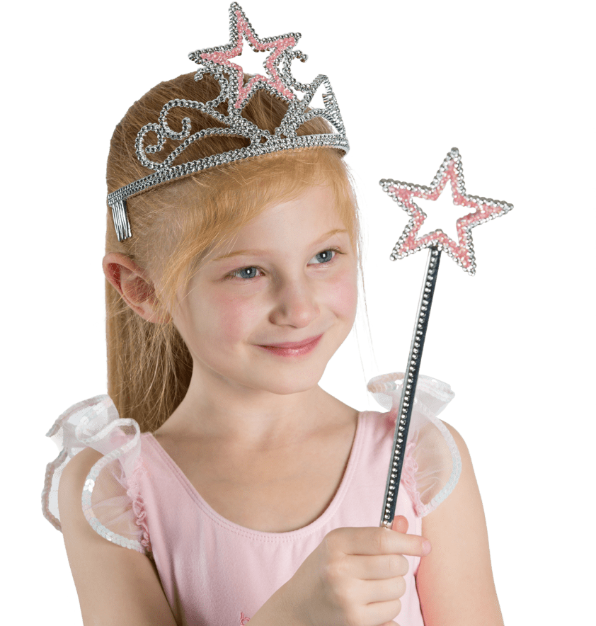 Sparkly Pink Star Tiara Hair Accessory For Little Girls - Dress (900x900), Png Download