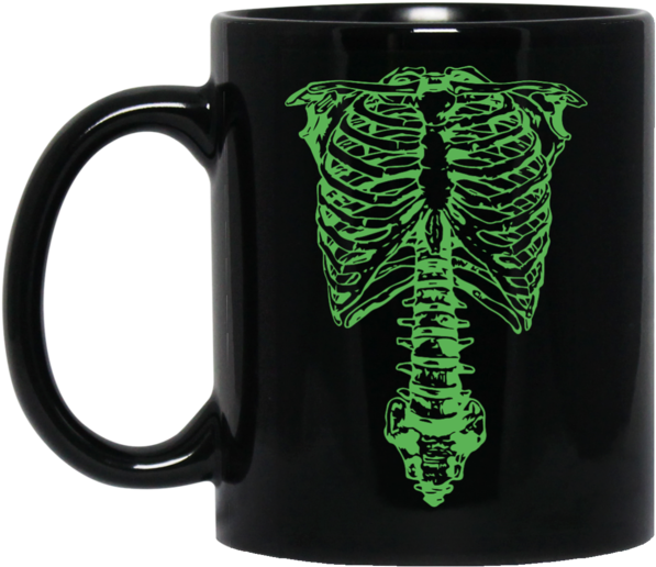 Spinal Tap Green Skeleton Nigel Tufnel Ribcage 11 Oz - Spinal Tap T Shirt (600x600), Png Download