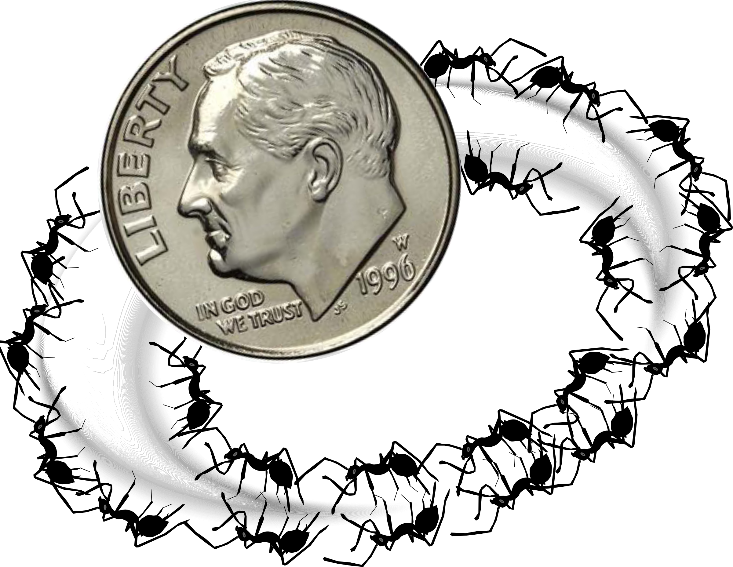 This Free Icons Png Design Of Dime Ant Ring (2400x1857), Png Download