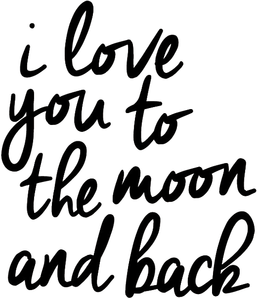 I Love You To The Moon And Back Png Picture - Love You To The Moon And Back (630x749), Png Download