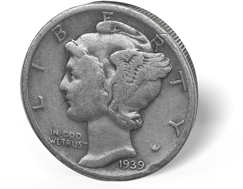 Picture Of 90% Junk Silver $1 Face Value Mercury Dimes - Junk Silver (800x650), Png Download