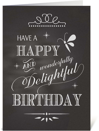 Birthday Chalkboard - Happy Wonderfully - Birthday Chalkboard - Happy Wonderfully Delightful (435x429), Png Download