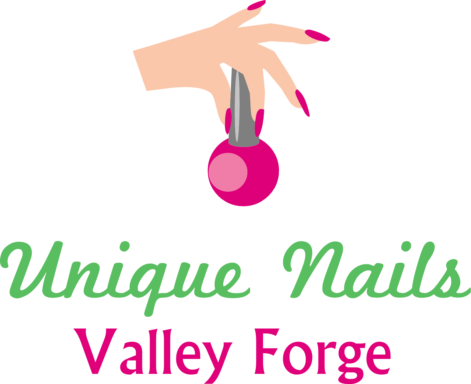 Unique Nails - Nails By Logo (1544x1260), Png Download