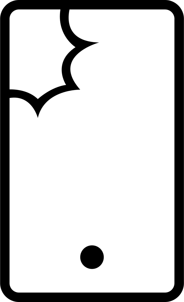 Iphone Badly Broken (598x980), Png Download