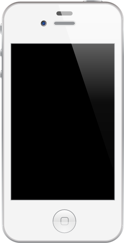Iphone 4 4s White Scalable Vector Graphics Svg Inkscape - Coloring Pages Of Phones (555x1024), Png Download