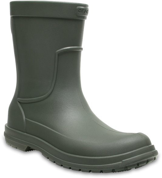 Picture 2 Of - Crocs Green Men's Allcast Rain Boot, Size: Mens 10 (538x600), Png Download
