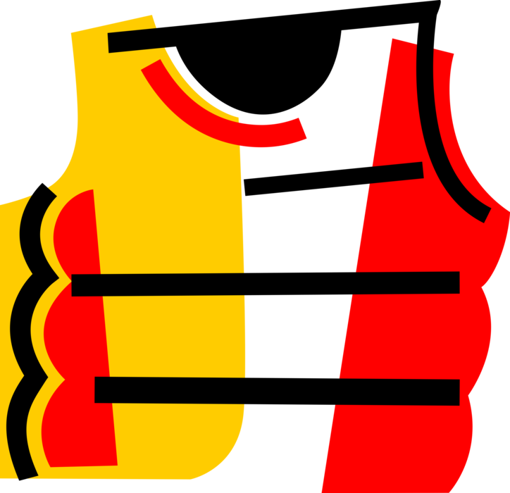Vector Illustration Of Life Vest Life Preserver Personal (724x700), Png Download