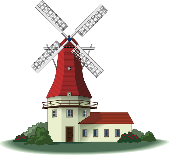 Windmill Clipart Farmers - Old Mill Primary School Logo (555x507), Png Download