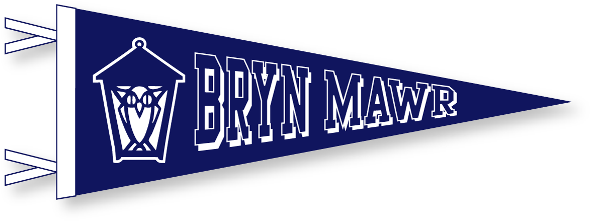 Pennant In Class Colors - Bryn Mawr College (1200x463), Png Download