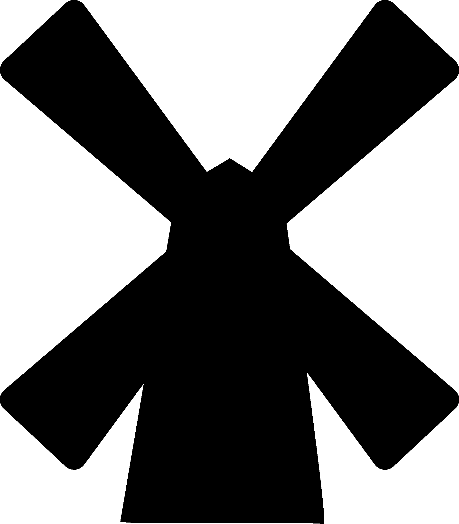 Windmill - Map Symbols For Windmill (1885x2154), Png Download