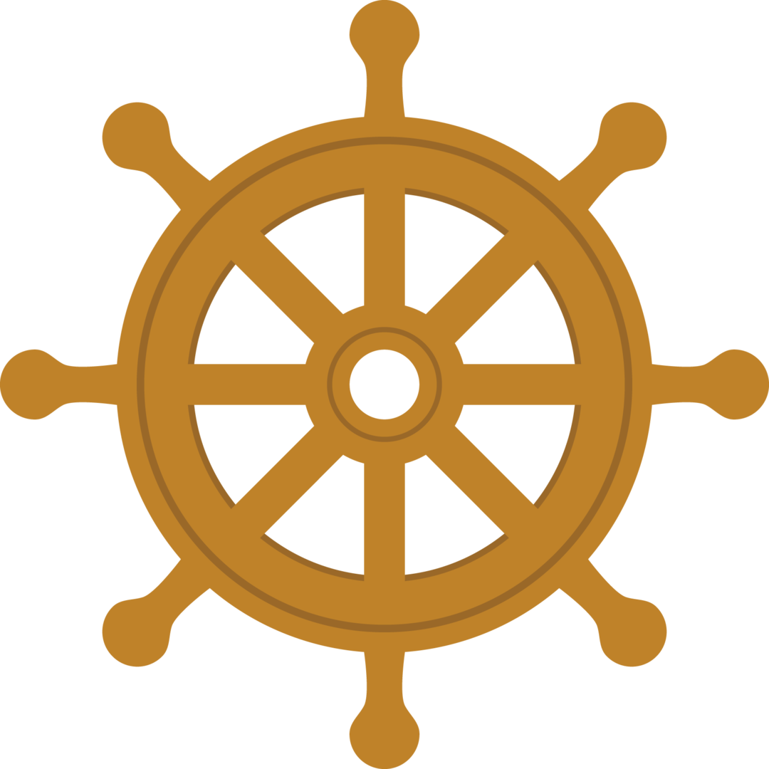 Lighthouse Clipart Life Preserver - Ship Steering Wheel Clipart (1080x1080), Png Download