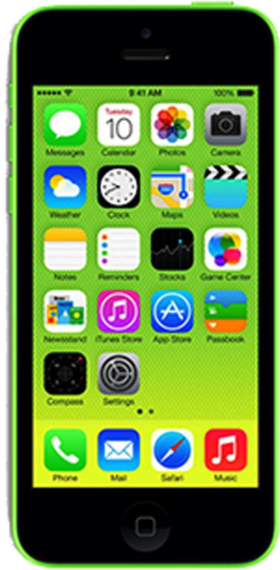 Apple Iphone 5c 8gb - Refurbished Apple Iphone 5c 16gb In Green Unlocked (600x1147), Png Download