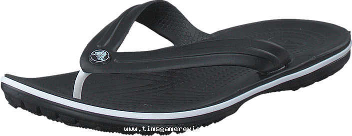 Buy Crocs Crocband Flip Black Shoes Men 18744-00 - Crocs Sandaalit (705x272), Png Download
