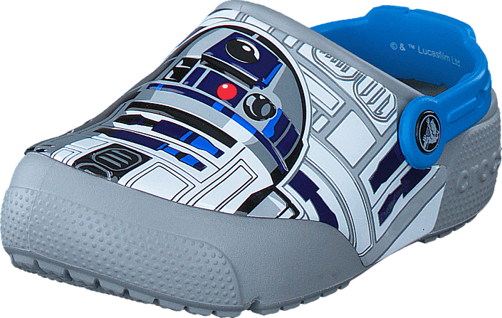 Crocs Crocs Fun Lab Lights R2d2 Ocean/light Grey 57586-00 - Sahinler Fleece R2d2 Very Soft Polyester/fleece Blanket (705x447), Png Download