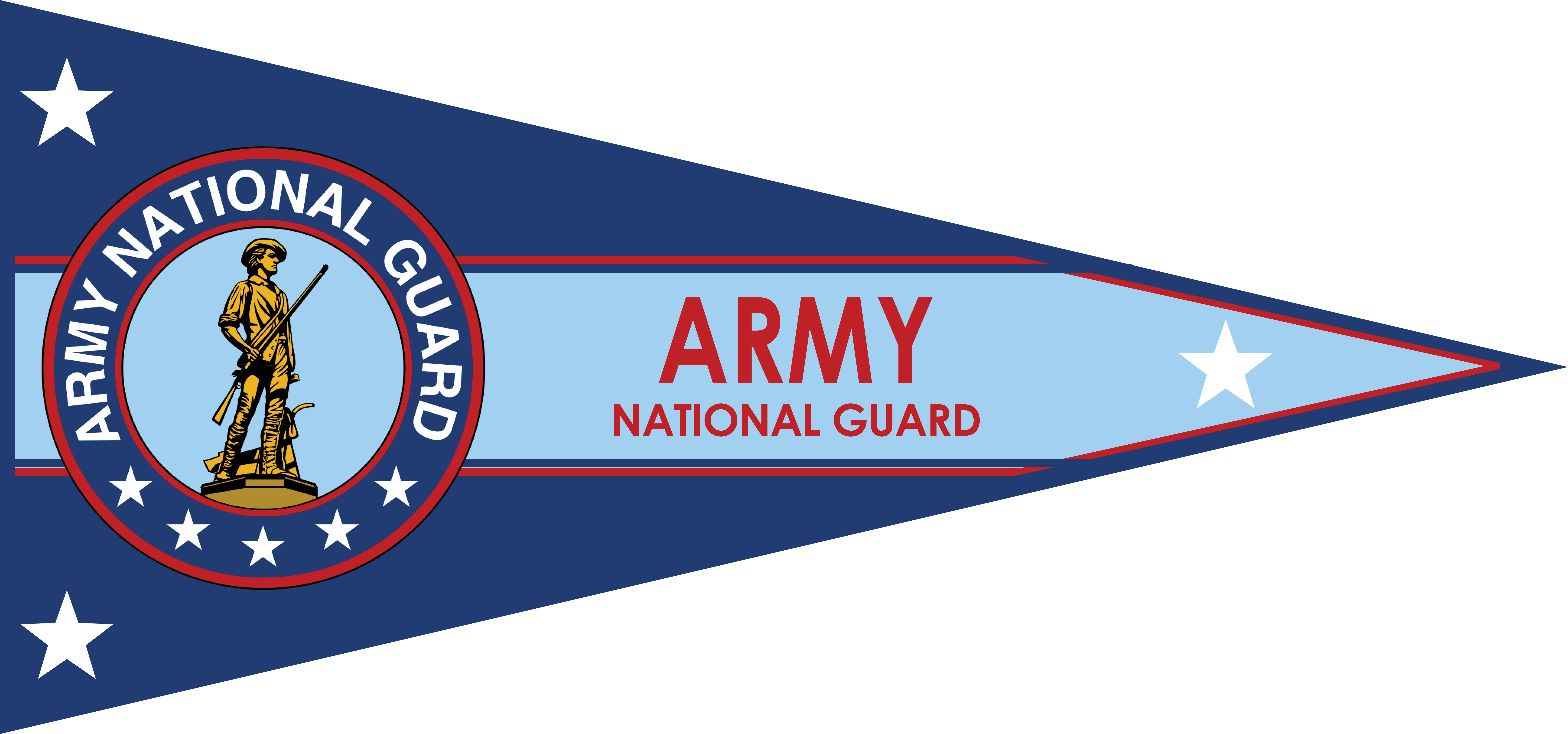 Army National Guard Pennant (10000x4681), Png Download