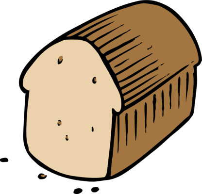 Bread Crumbs - Bread Cartoon (416x400), Png Download