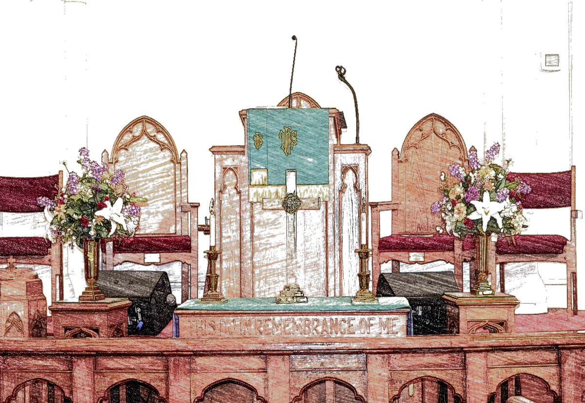 Pray For Our Church - Altar (1200x827), Png Download