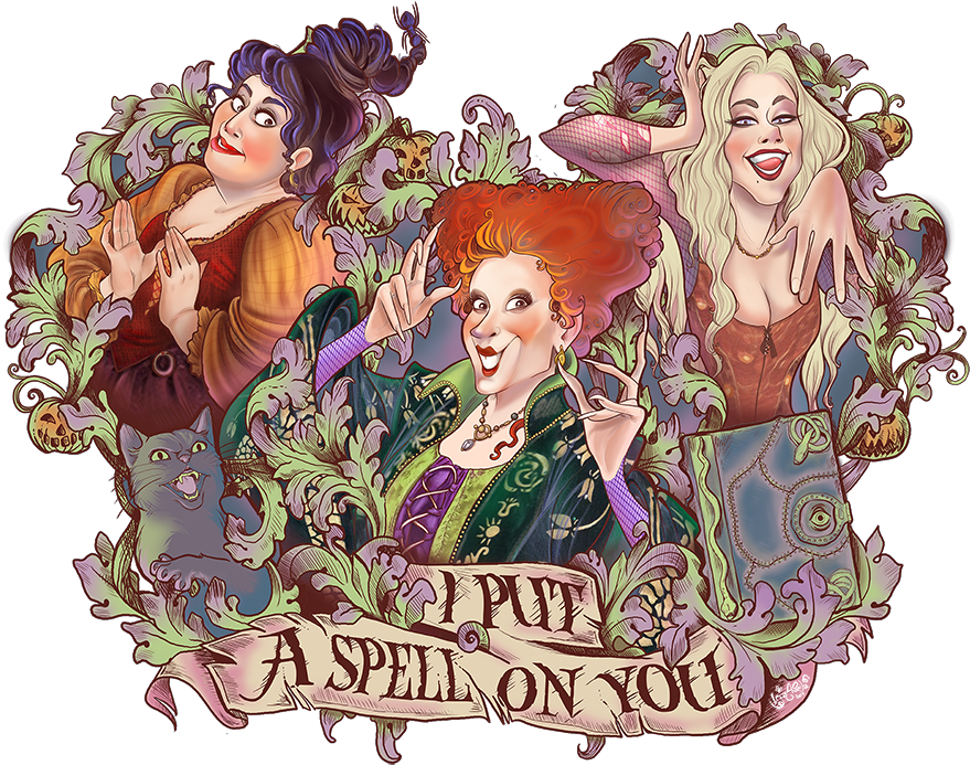Hocus Pocus By Iria Abella [©2017] - Art Billy Butcherson (1000x740), Png Download