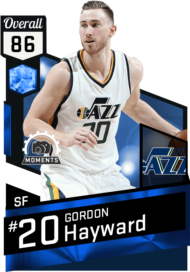 New Cards - Gordon Hayward Nba 2k17 (651x941), Png Download