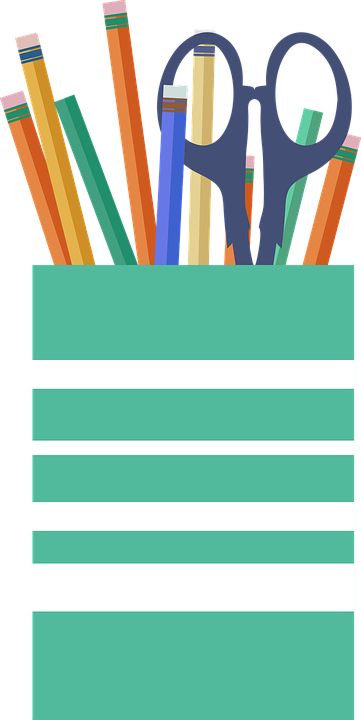 Clip Art Office Cup Free Vector Graphic - Pen And Pencil Clip Art (361x720), Png Download