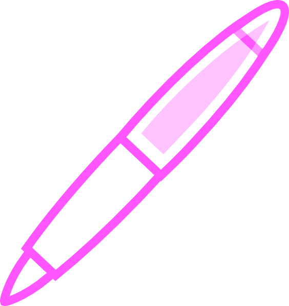 Pink Pen Png - Pink Pen Clipart (564x597), Png Download