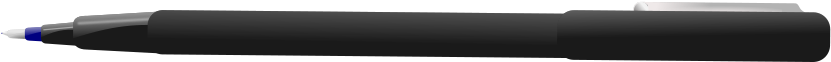 This Free Clipart Png Design Of Blue Ball Point Pen (900x242), Png Download
