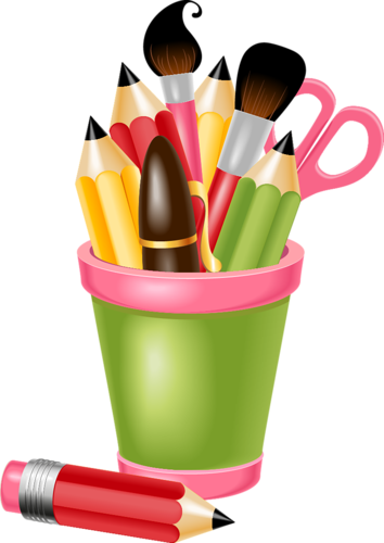 0 7770c 8c1cc3a2 Orig Clip Art, Dibujos A Color - Utiles Escolares Animados Png (354x500), Png Download