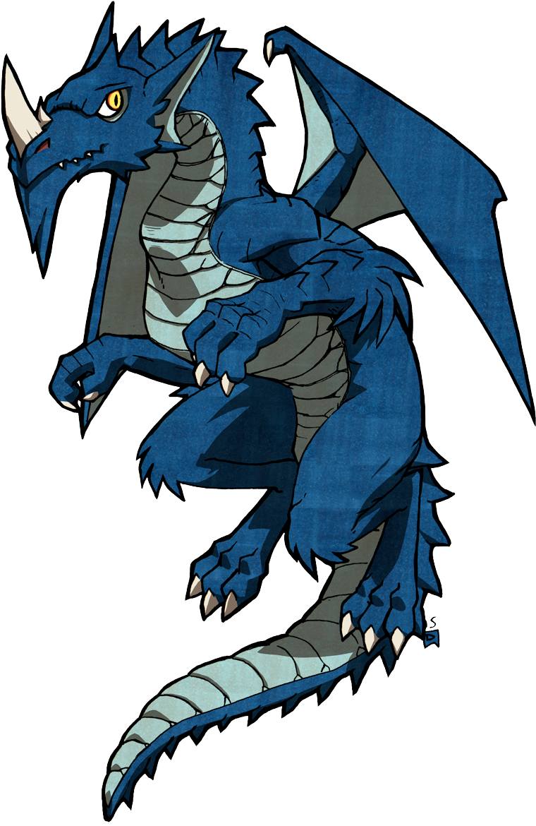 Adult Blue Dragon - D&d Adult Blue Dragon (805x1200), Png Download