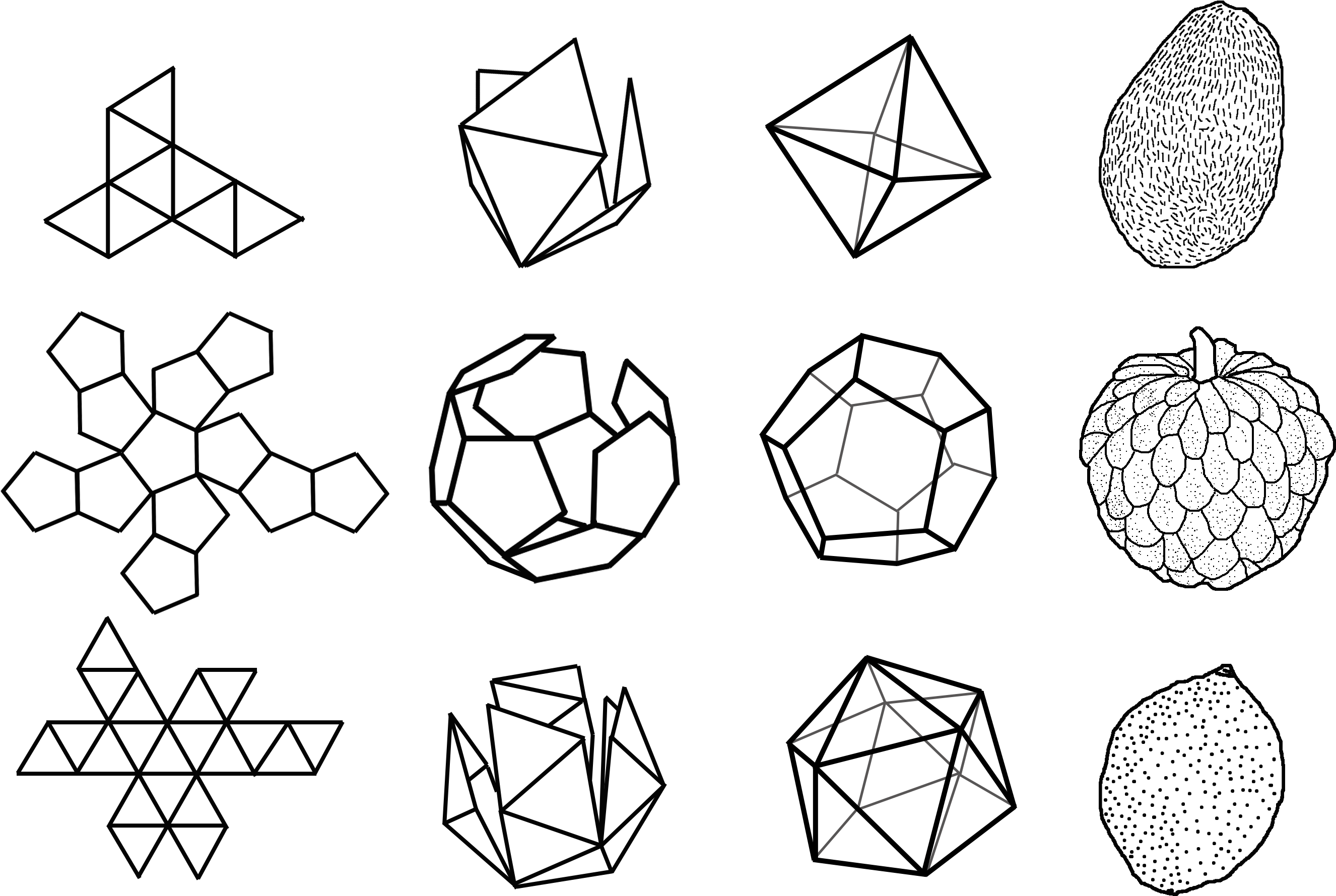 Poliedri - Drawing (2852x2173), Png Download