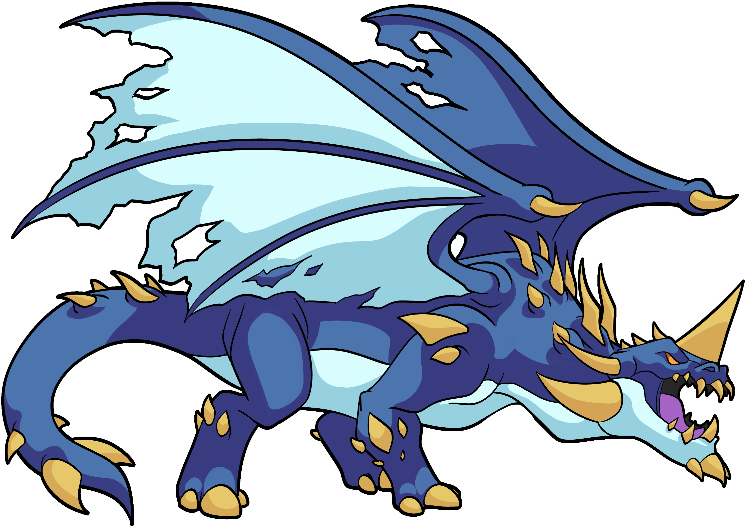 Blue-dragon - Steem Monsters (768x554), Png Download