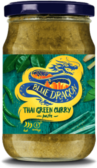 Thai Green Curry Paste With Real Lemongrass, Fish Sauce - Blue Dragon Thai Green Curry Paste (440x586), Png Download