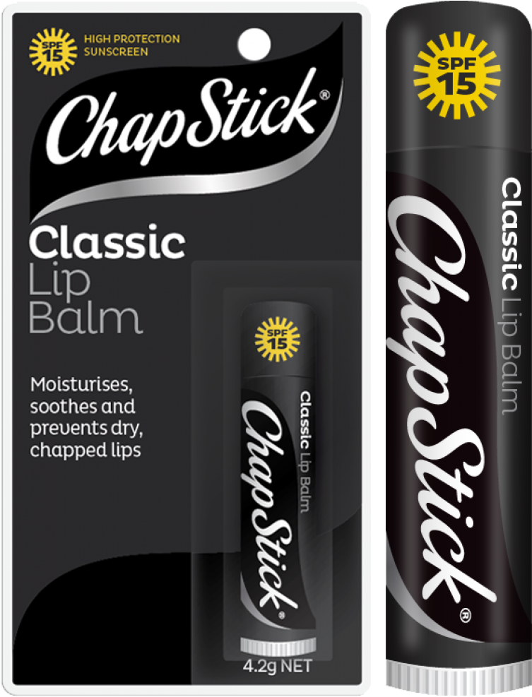 Chapstick Lip Balm Classic Spf15 - Chapstick Strawberry Lip Balm (988x988), Png Download