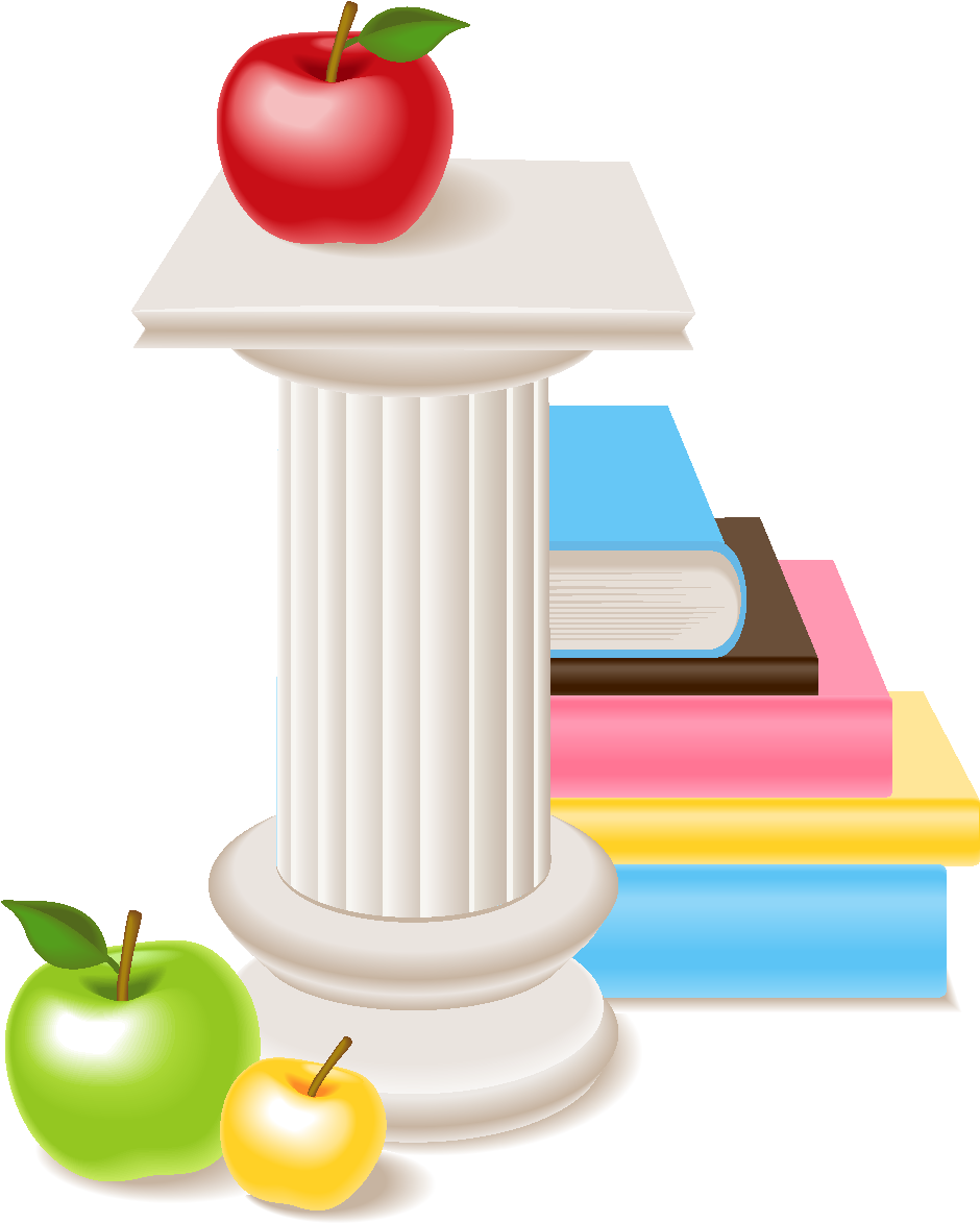 Vector Stack Of Books With Colored Apples - Entry 1 Functional Skills English (1772x1378), Png Download