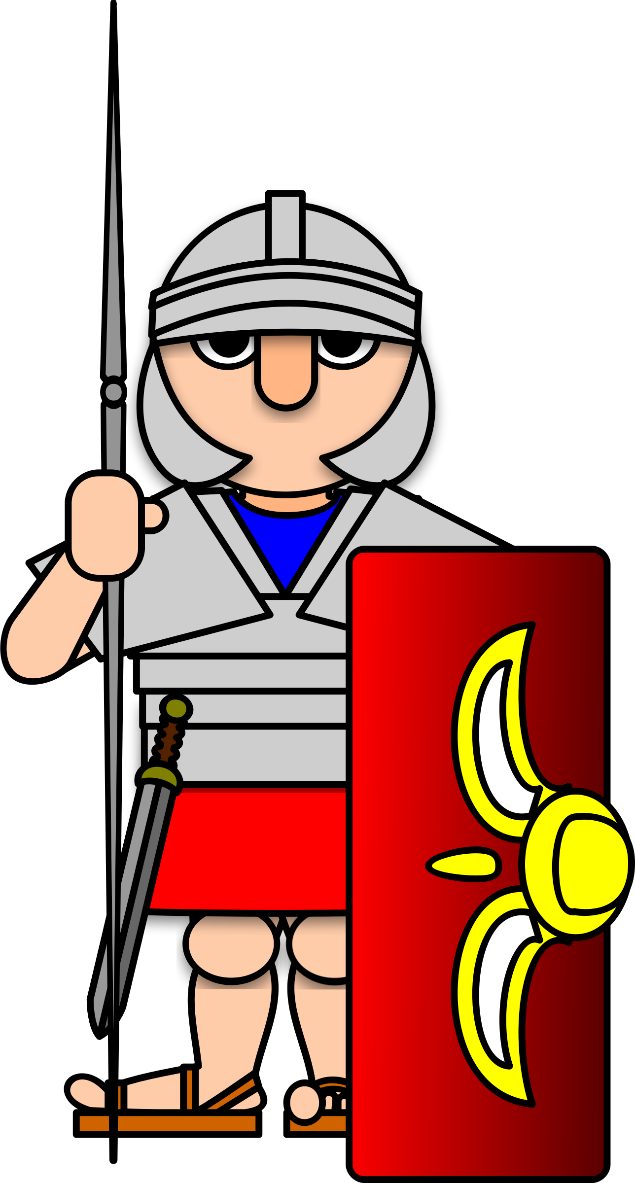 Roman Soldier - Roman Soldier Clipart (1288x2400), Png Download
