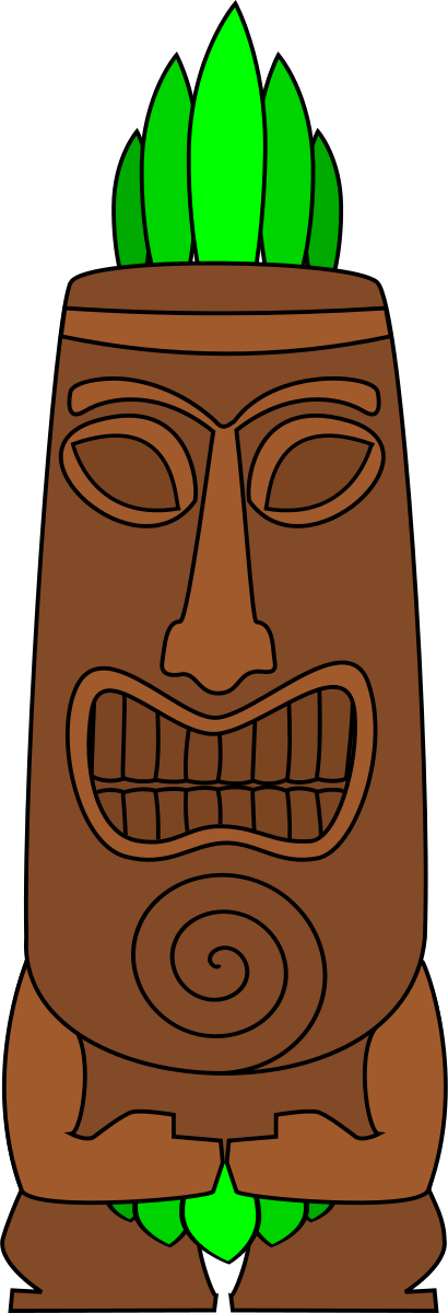 Tiki Clipart By Ha1flosse - Free Clipart Tiki Transparent (410x1200), Png Download