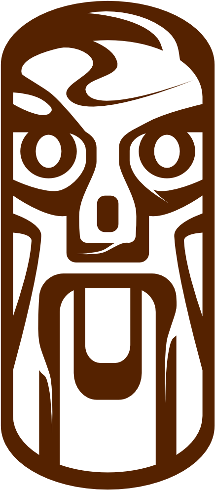 How To Set Use Weird Tiki Face Clipart (450x900), Png Download