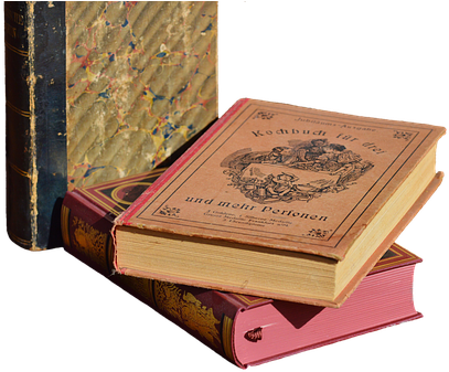 Books, Old Books, Old Cooking Books - Libros Antiguos Png (484x340), Png Download