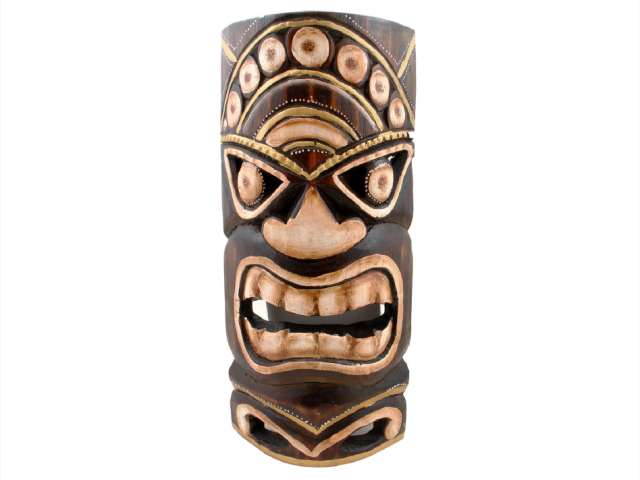 Cup Clipart Tiki - Stoneage Arts Handmade Tiki Mask (indonesia) (640x480), Png Download