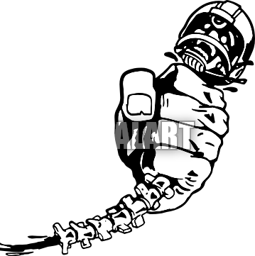 Spine Drawing Clip Art - Football Player (359x361), Png Download