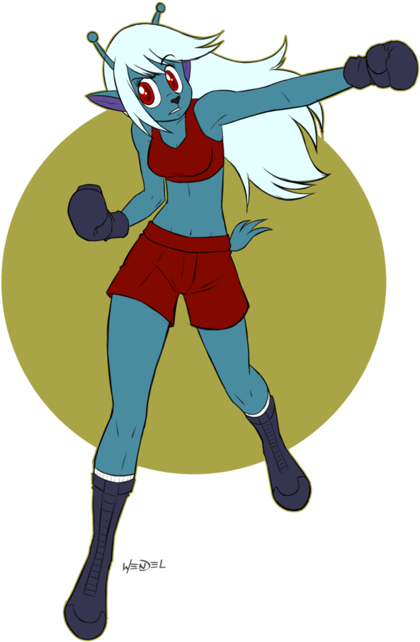 Boxer Alien Teen Girl - Samurai Jack Alien Doggo (752x1063), Png Download