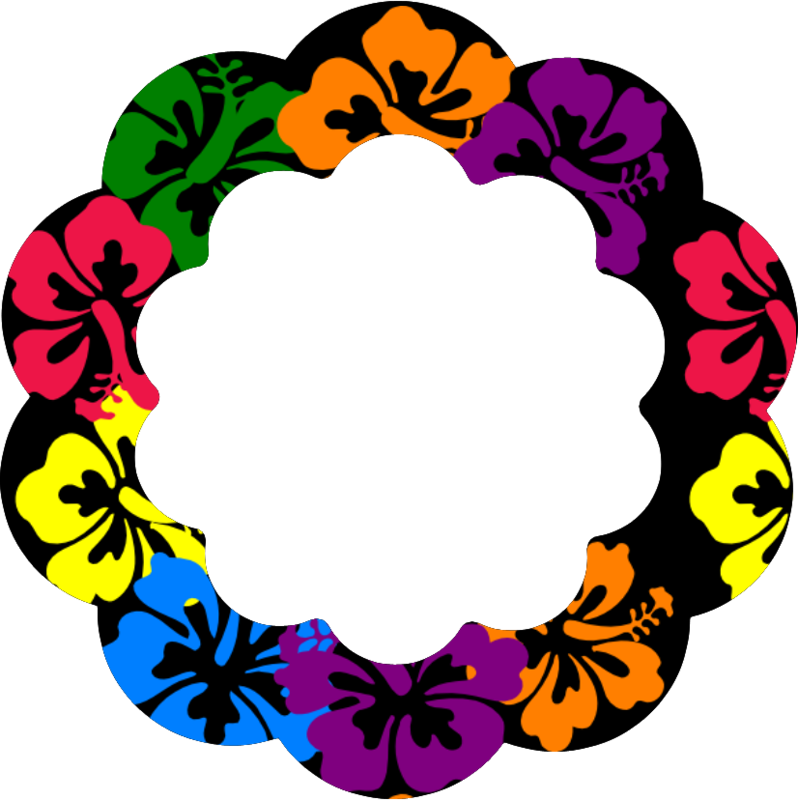Frame Png Album - Ducttapeworld Hawaiian Flower Duct Tape Wallet (798x800), Png Download