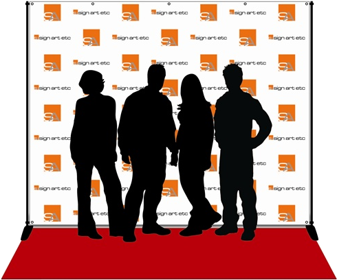 Backdrop Stand W/ Banner - 8x10 Banner With Stand, Red Carpet (500x500), Png Download