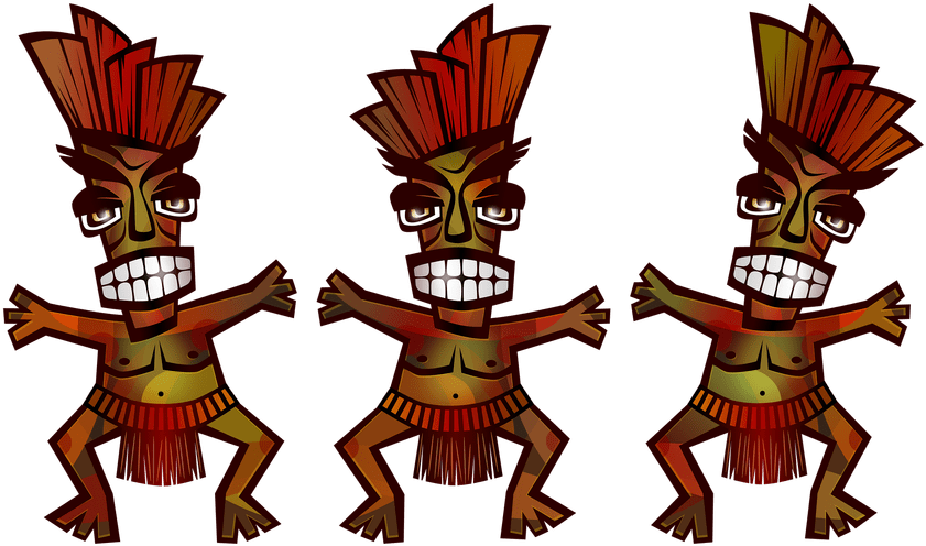 Top Bar Decorating Ideas - Tiki Men Pillow Case (864x525), Png Download