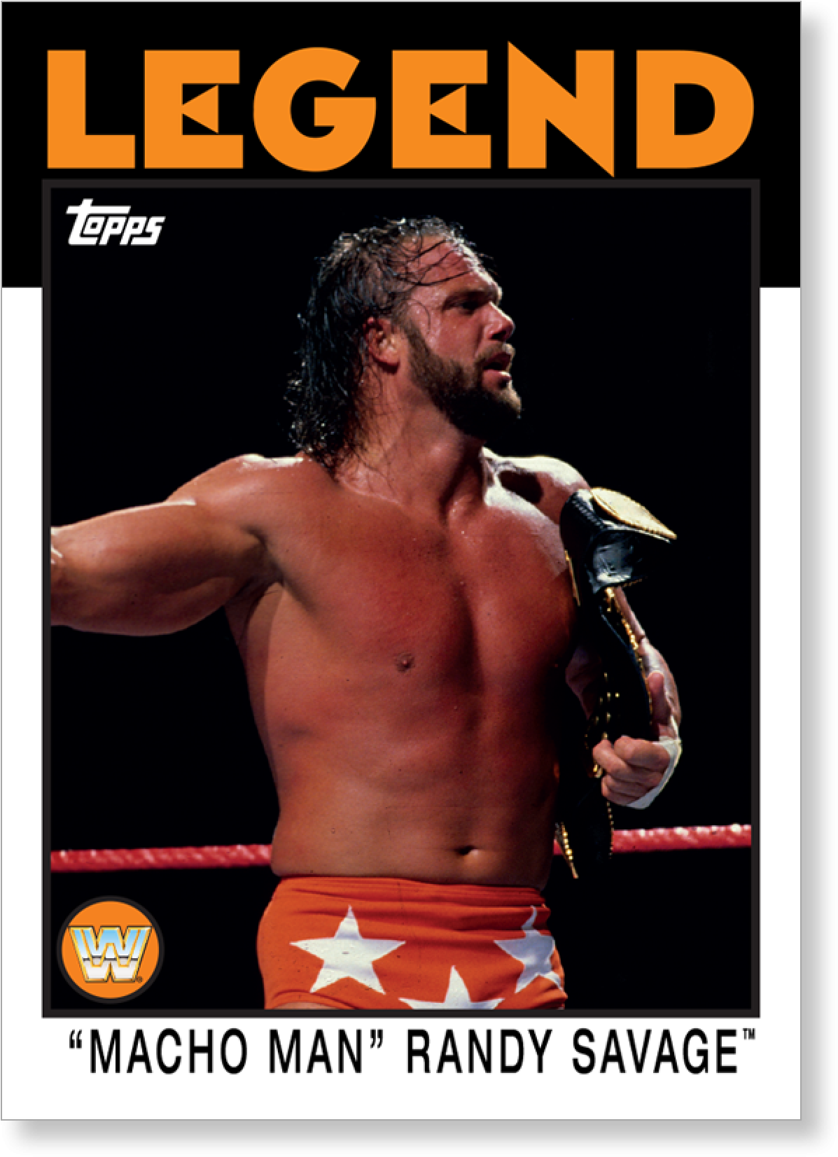 "macho Man" Randy Savage 2016 Wwe Heritage Base Poster - Jim The Anvil Neidhart Poster (2000x2000), Png Download
