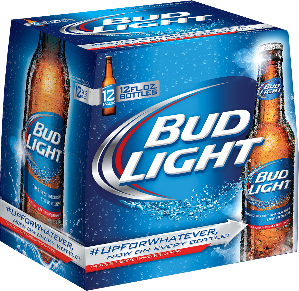 Bud Light Usa Bottle (1050x1026), Png Download
