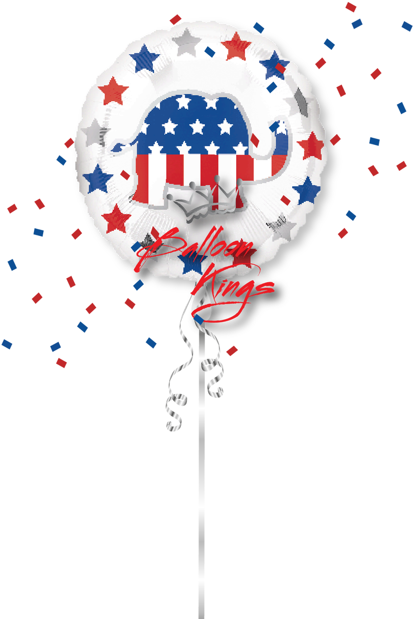 Election Republican Elephant - 7 Pc Republican Elephant Patriotic Red White (1068x1280), Png Download