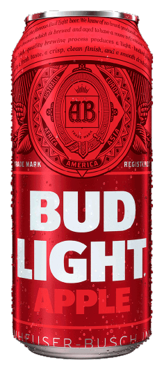 Bud Light Apple - Bud Light Beer - 25 Fl Oz Can (236x530), Png Download