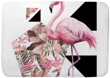Watercolor Pink Bird - Flamingo Painting Retro (400x400), Png Download
