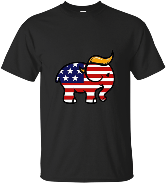 Dolnald Trump Republican Elephant T Shirt M/h/w - Earth Bees Made Honey In The Lion's Skull T Shirt (600x600), Png Download